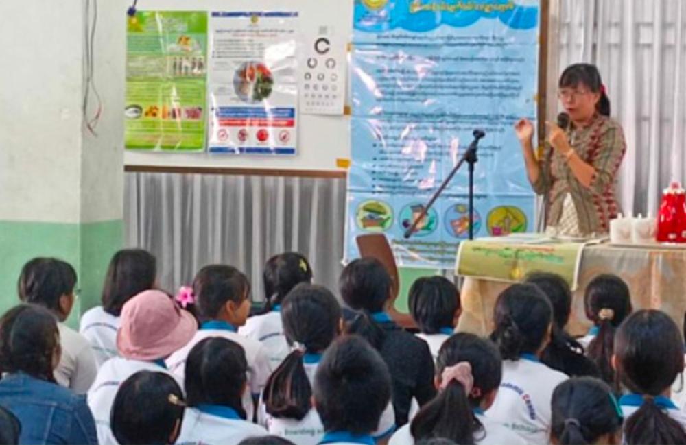 Students at computers